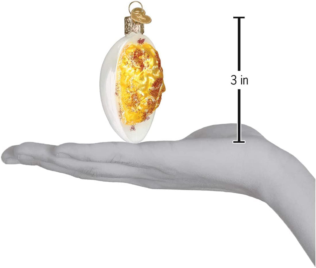 Deviled Egg Food Glass Tree Ornament 32243 New