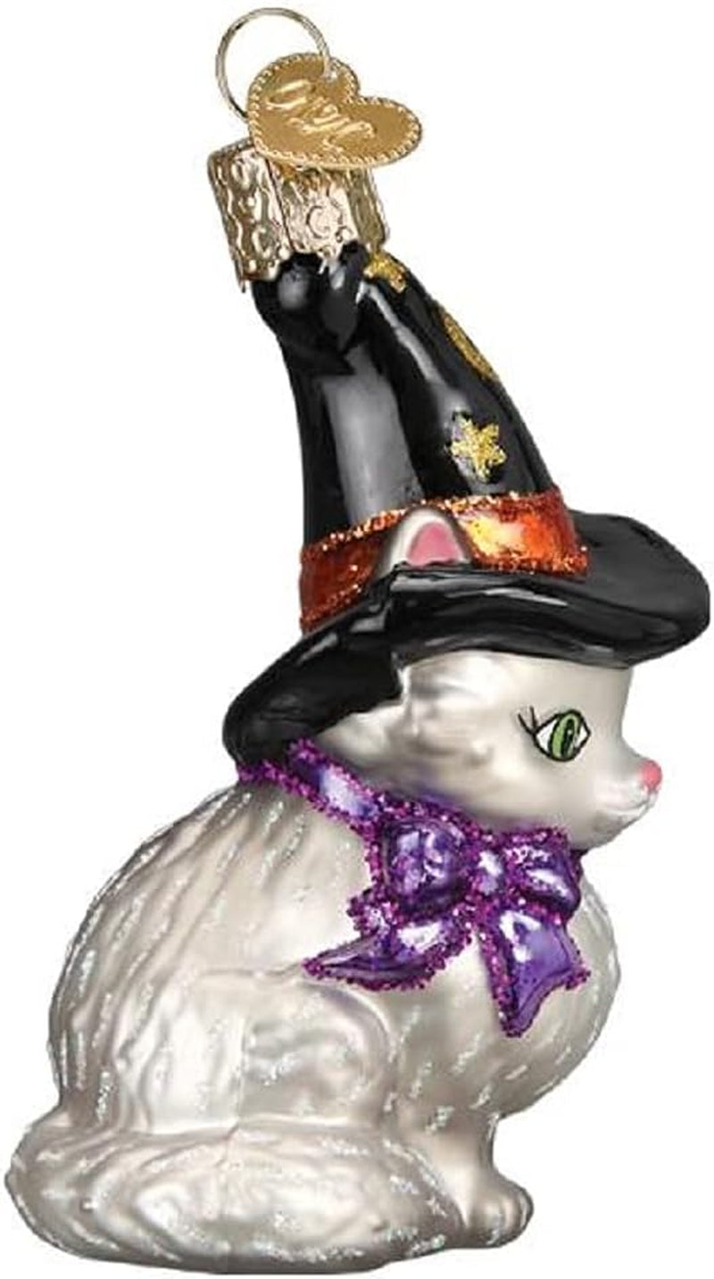 Ornaments Witch Kitten Glass Blown Ornaments for Christmas Tree