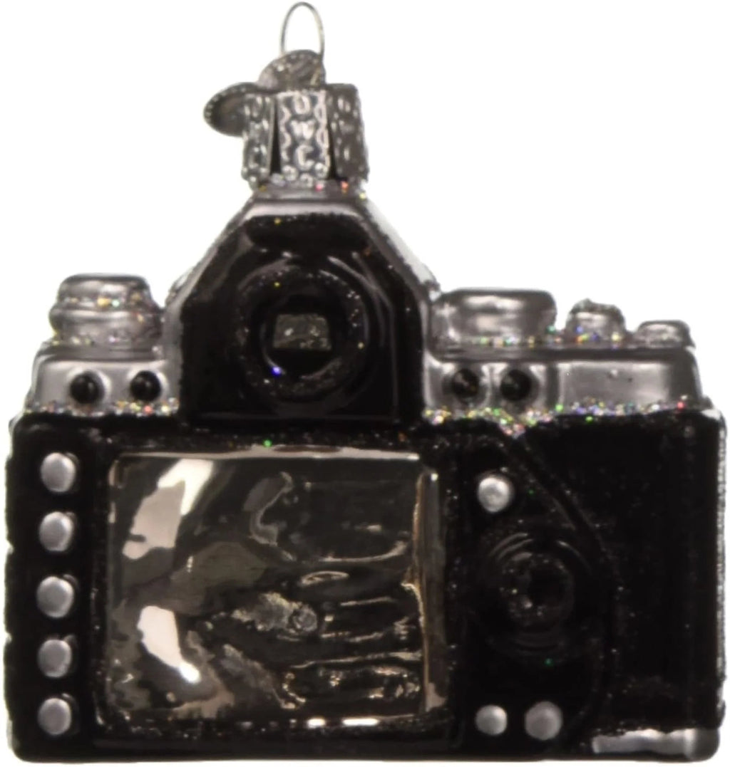 32227 Camera Glass Blow Christmas Ornament Camera