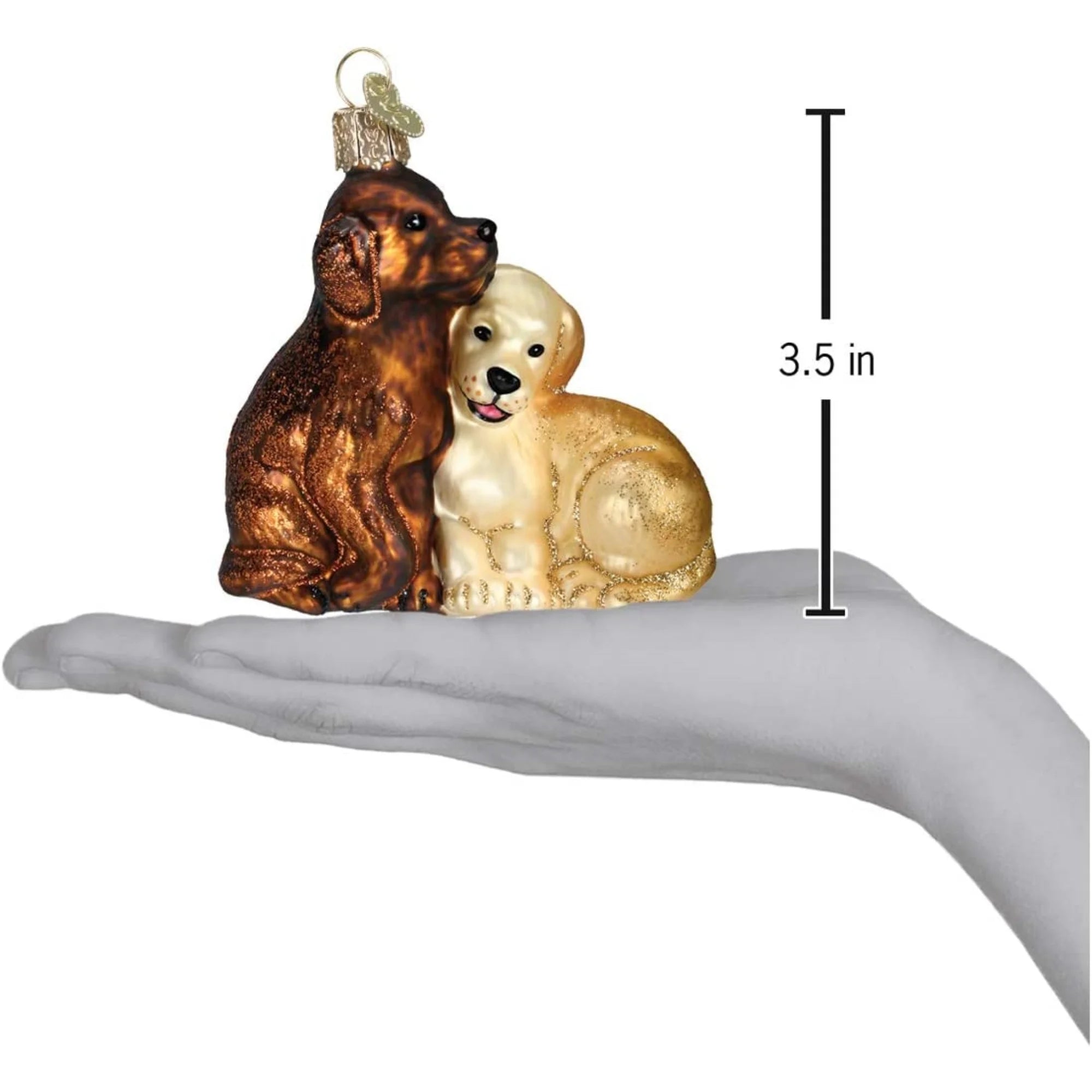 Dog and Pet Accessories Glass Blown Ornaments for Christmas Tree Puppy Love