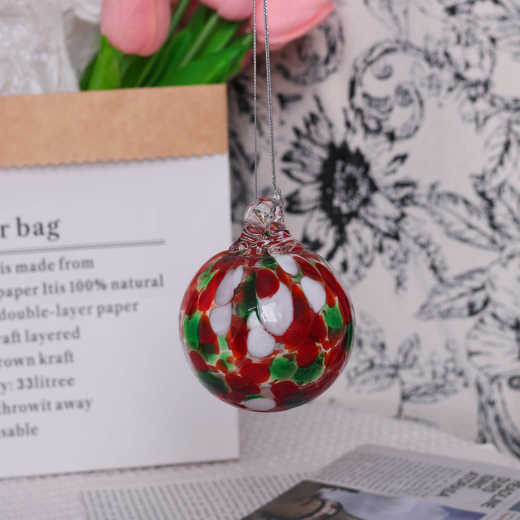 Hand-blown Transparent Glass Ball Christmas Decorations