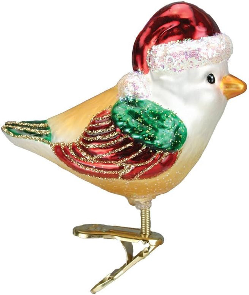 Ornaments Santa Bird Glass Blown Ornaments for Christmas Tree