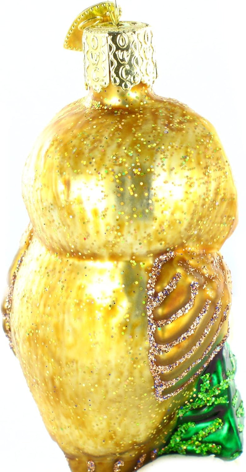 Ornaments: Owls Glass Blown Ornaments for Christmas Tree, Christmas Owl