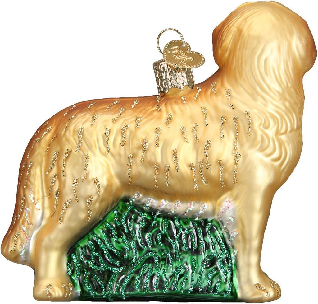 Ornaments: Dog Collection Glass Blown Ornaments for Christmas Tree, Golden Retriever