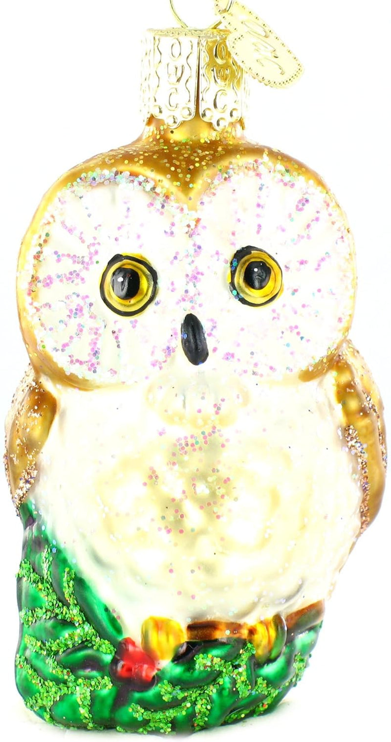 Ornaments: Owls Glass Blown Ornaments for Christmas Tree, Christmas Owl