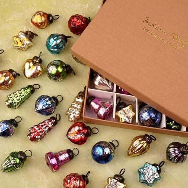 25 Vintage Christmas Ornaments Antique Glass Christmas Tree Decorations