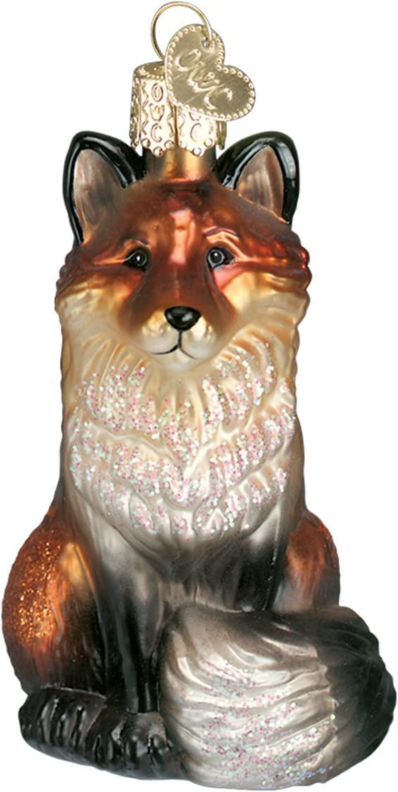 Old World 12099 Christmas Ornaments: Wildlife Animals Glass Blown Ornaments for Christmas Tree, Fox