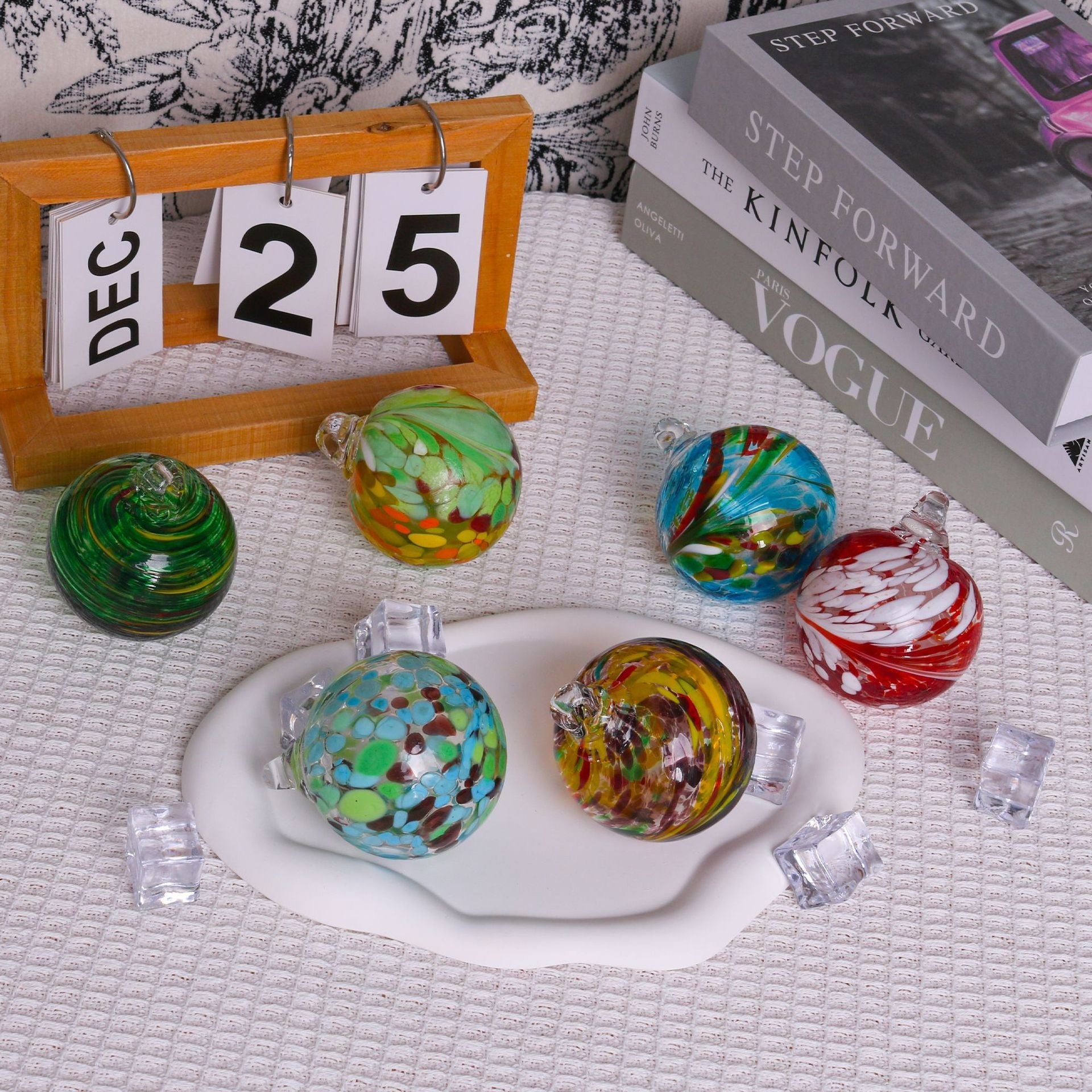 Hand-blown Transparent Glass Ball Christmas Decorations
