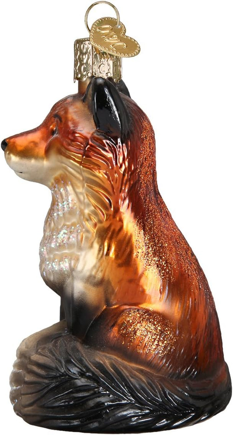 Old World 12099 Christmas Ornaments: Wildlife Animals Glass Blown Ornaments for Christmas Tree, Fox