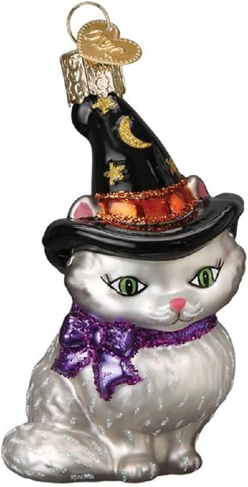 Ornaments Witch Kitten Glass Blown Ornaments for Christmas Tree