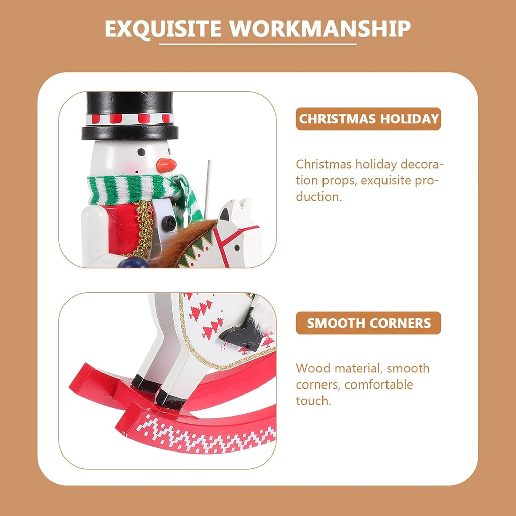 Xmas Party Favors Wood Nutcracker, Puppet Soldiers Nutcracker Figure, Wood Crafts Decoration for Christmas Tree Puppet Present Christmas Nutcracker Figures