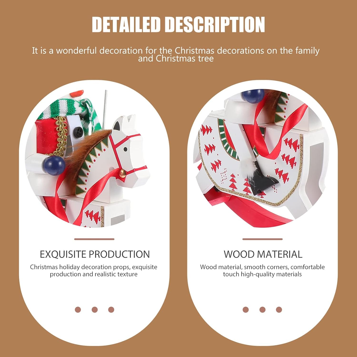 Xmas Party Favors Wood Nutcracker, Puppet Soldiers Nutcracker Figure, Wood Crafts Decoration for Christmas Tree Puppet Present Christmas Nutcracker Figures