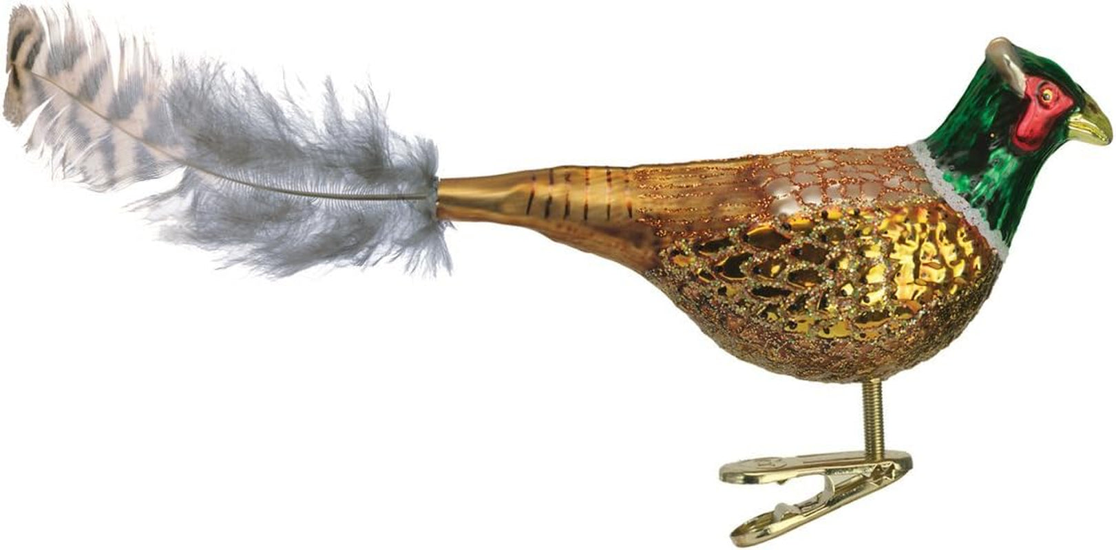 Ornaments: Bird Watcher Collection Glass Blown Ornaments for Christmas Tree, Pheasant