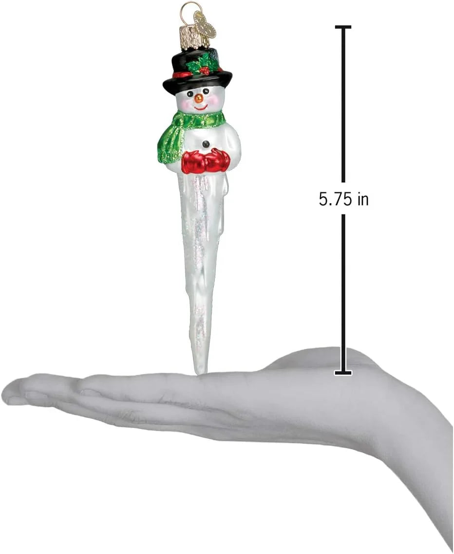Ornaments Icicle Snowman Glass Blown Ornaments for Christmas Tree