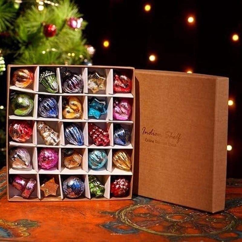 25 Vintage Christmas Ornaments Antique Glass Christmas Tree Decorations