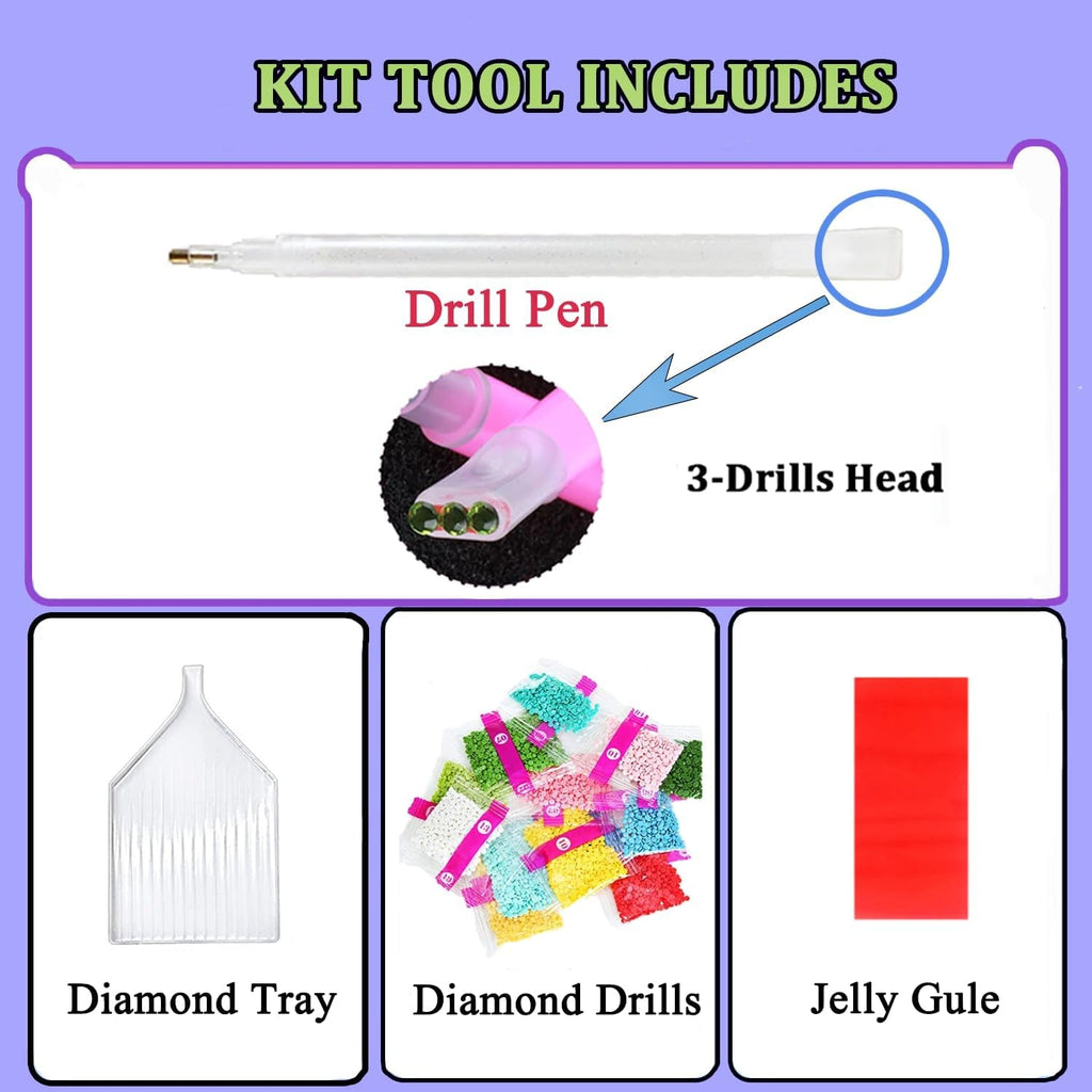 Diamond Art Kit Christmas Truck Diamond Art Painting Kit for Adults Merry Christmas Diamond Art Painting with Gem Art Craft for Holiday Decor,10X12 Inches