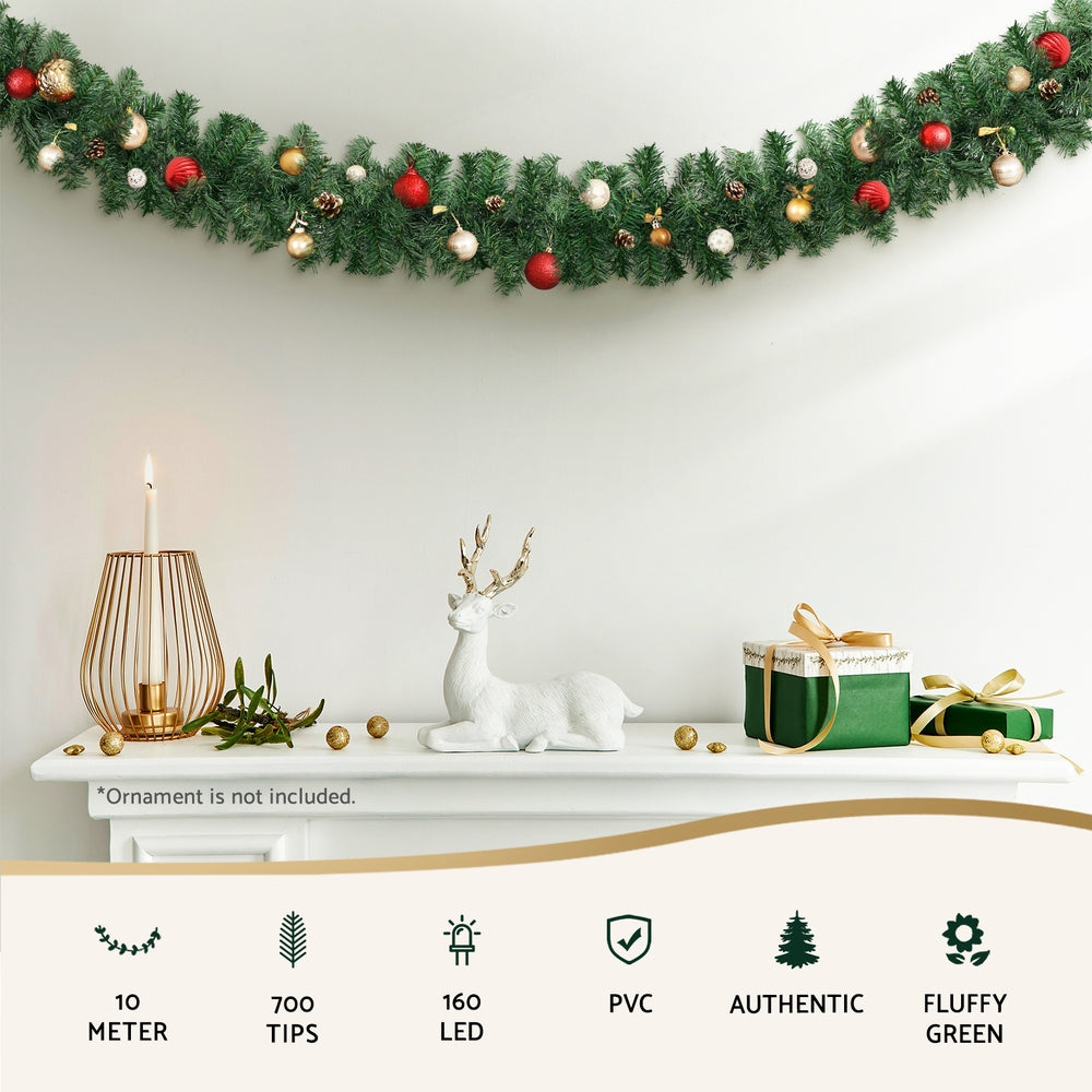 NNEDSZ 10M Christmas Garland LED Lights Party Xmas Decorations 700 TIPS