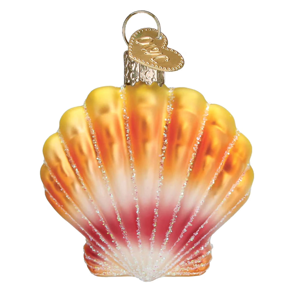 Sunrise Shell Glass Blown Ornament for Christmas Tree