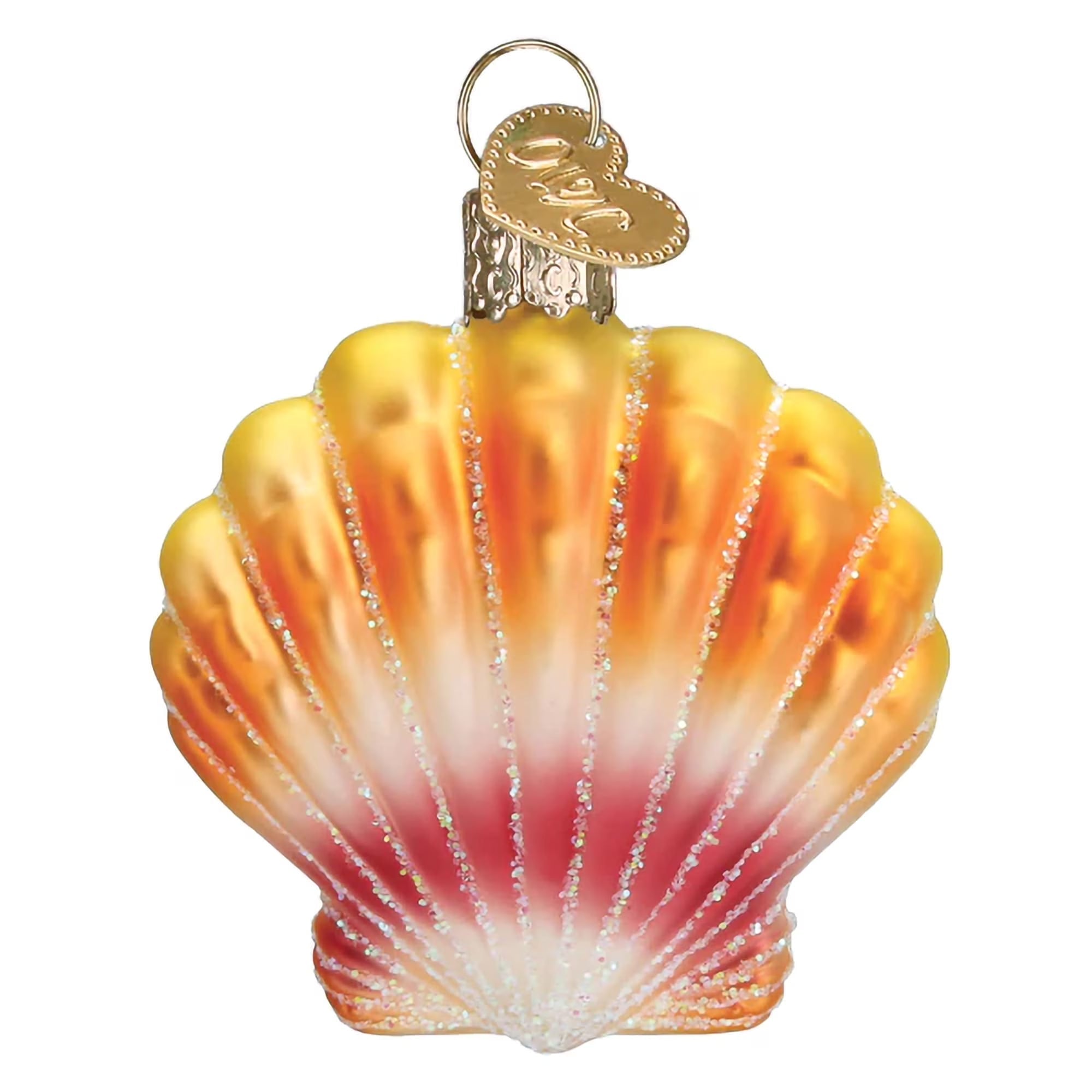 Sunrise Shell Glass Blown Ornament for Christmas Tree