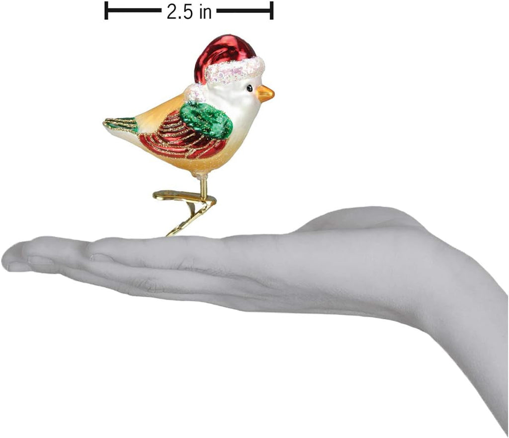 Ornaments Santa Bird Glass Blown Ornaments for Christmas Tree