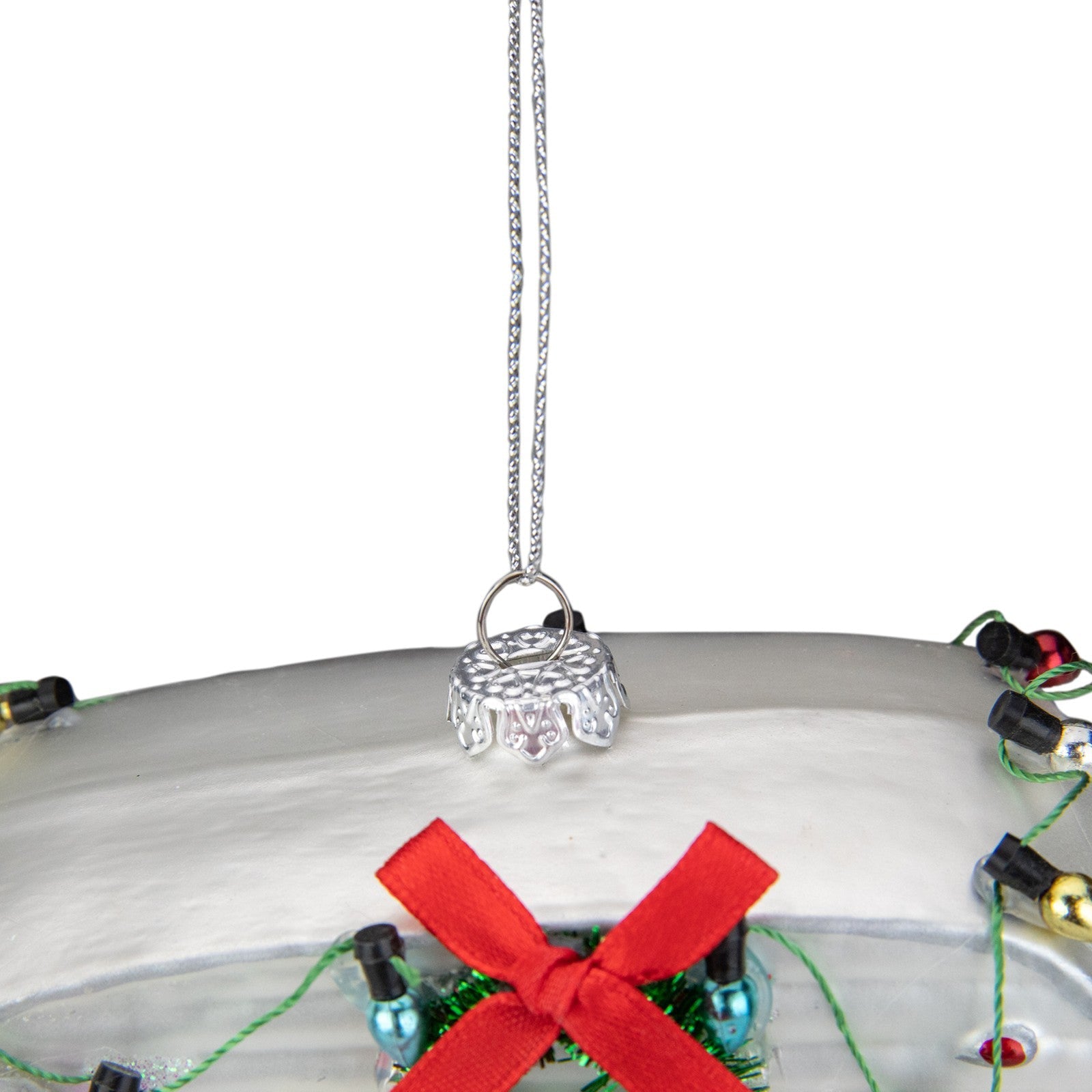 Northlight 5-Inch Red and White Vintage Camper Glass Christmas Ornament