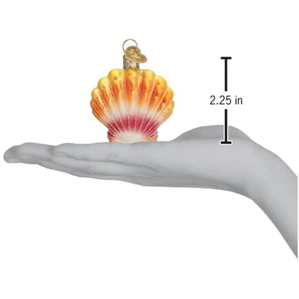 Sunrise Shell Glass Blown Ornament for Christmas Tree