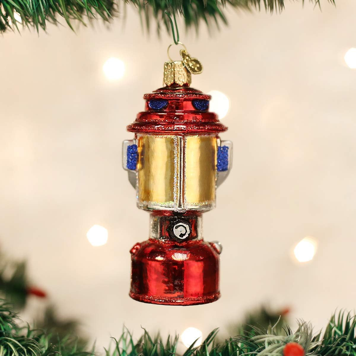 Ornaments: Camping Lantern Glass Blown Ornaments for Christmas Tree