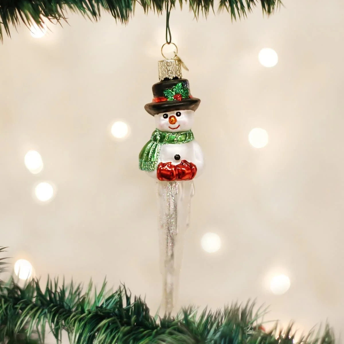 Ornaments Icicle Snowman Glass Blown Ornaments for Christmas Tree