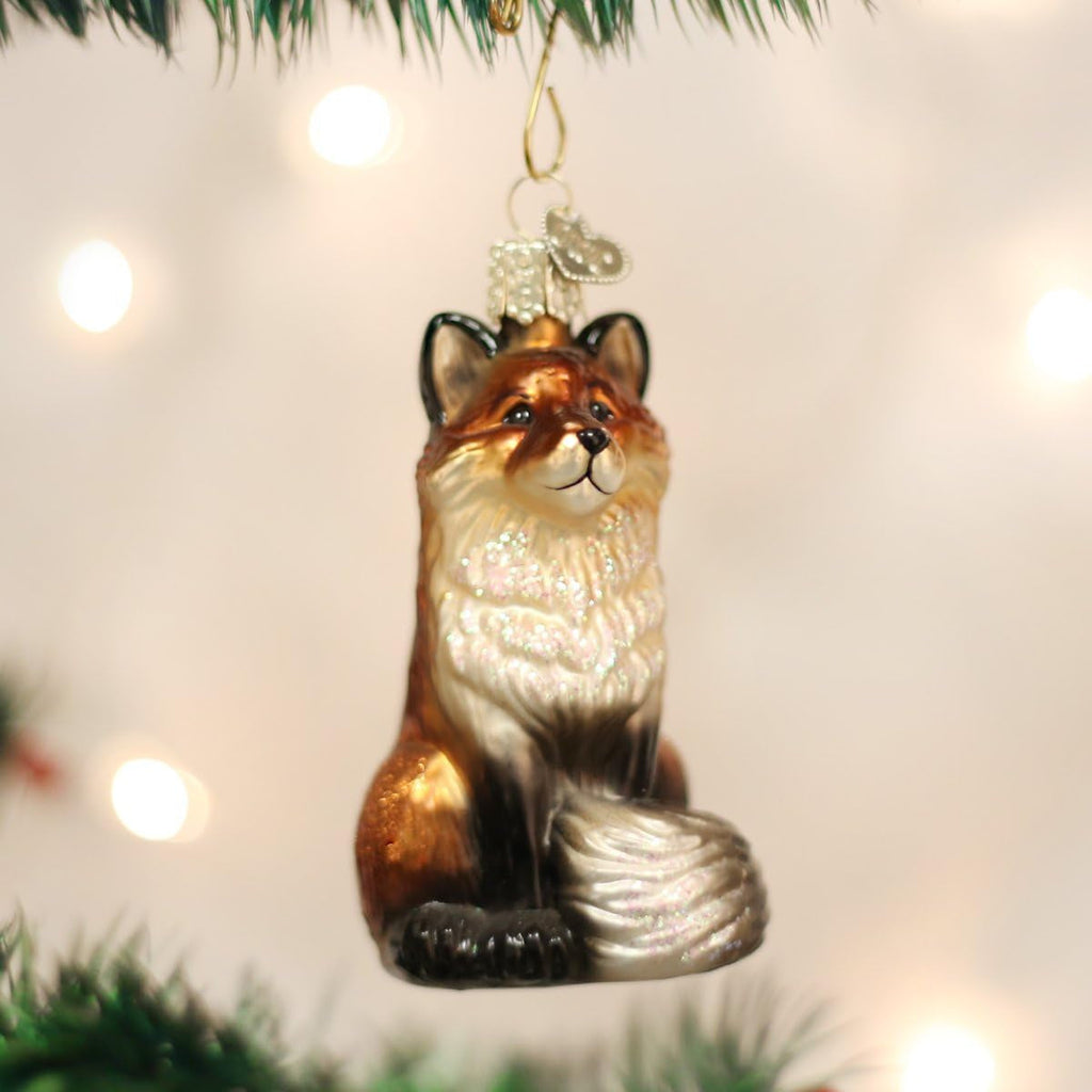 Old World 12099 Christmas Ornaments: Wildlife Animals Glass Blown Ornaments for Christmas Tree, Fox