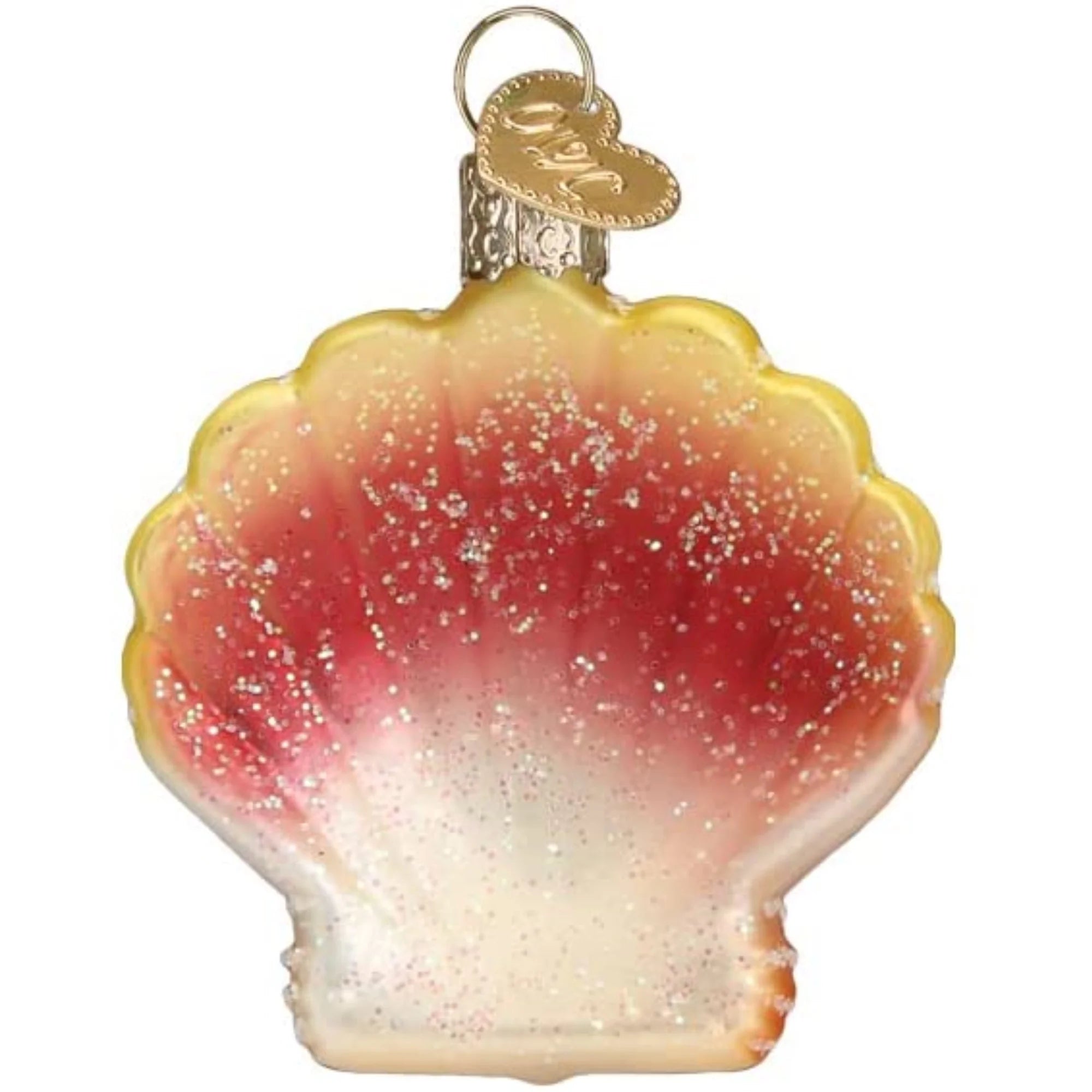 Sunrise Shell Glass Blown Ornament for Christmas Tree