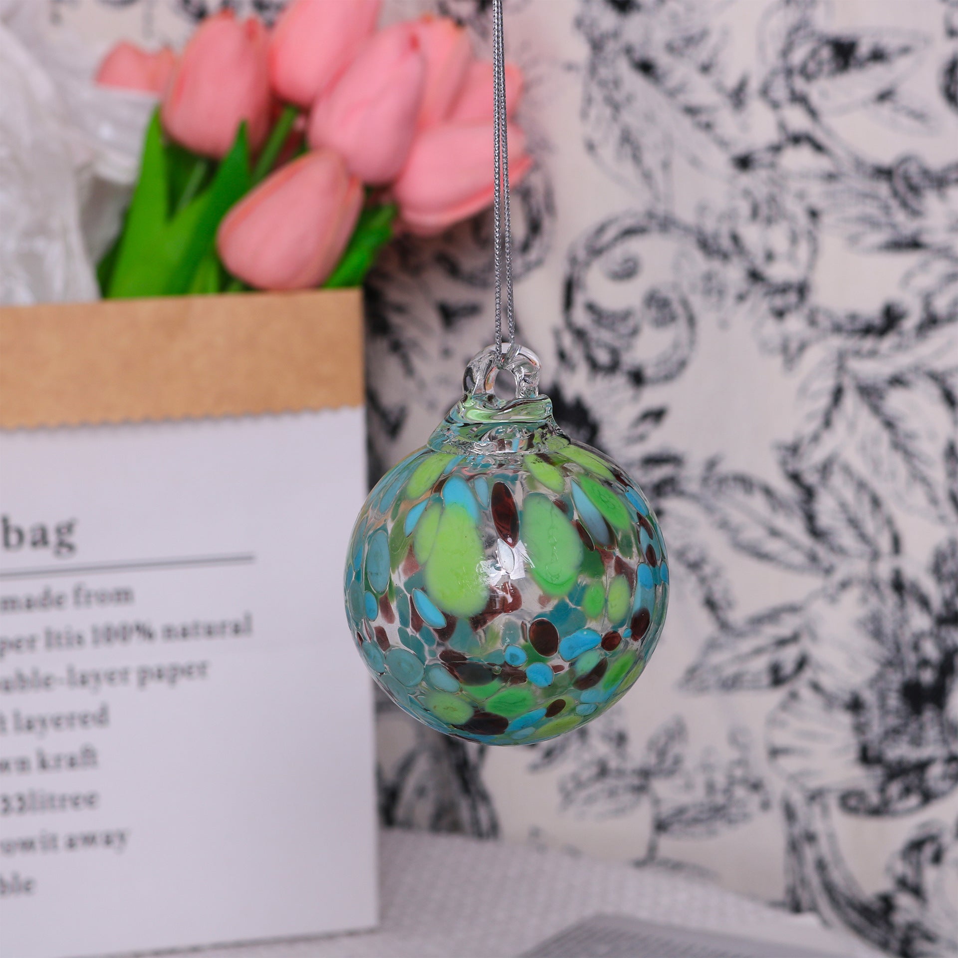 Hand-blown Transparent Glass Ball Christmas Decorations