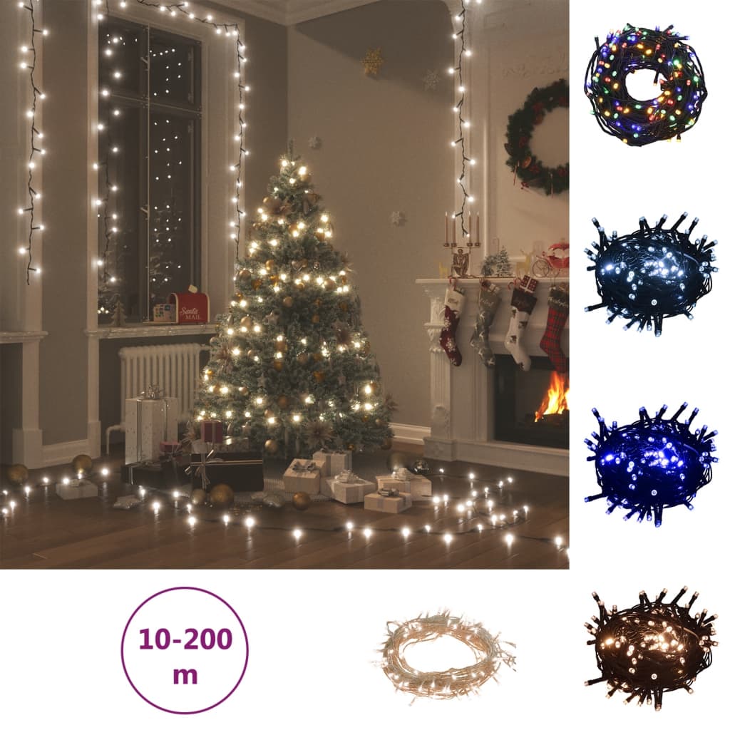 vidaXL Light String Christmas Lighting Fairy Lights with 8 Effects and LEDs